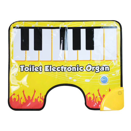 CEAJUSIOT Potty Piano floor mat on bathroom floor invites playful engagement.
