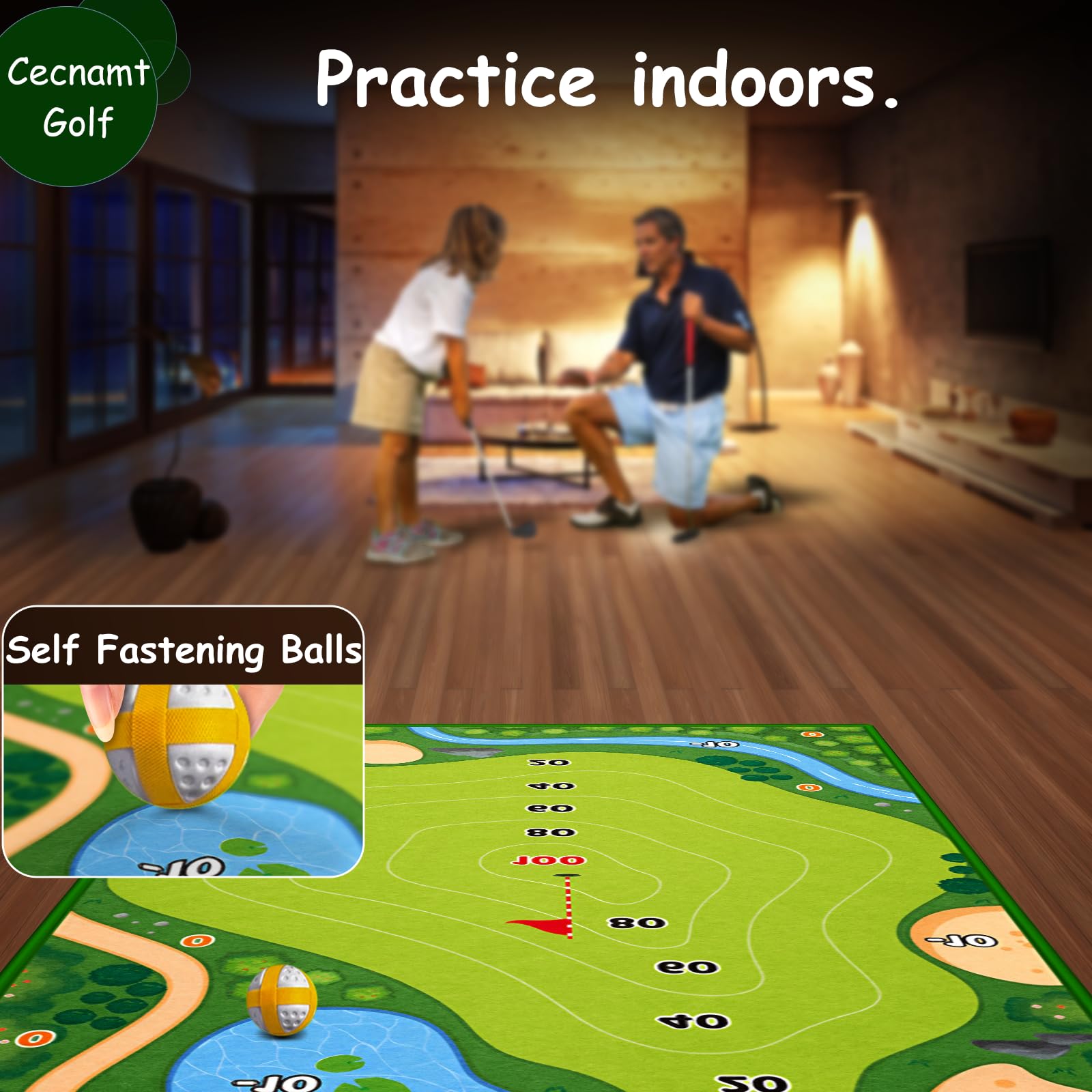 Cecnamt chipping mat action showcasing safe indoor-outdoor play for all ages.