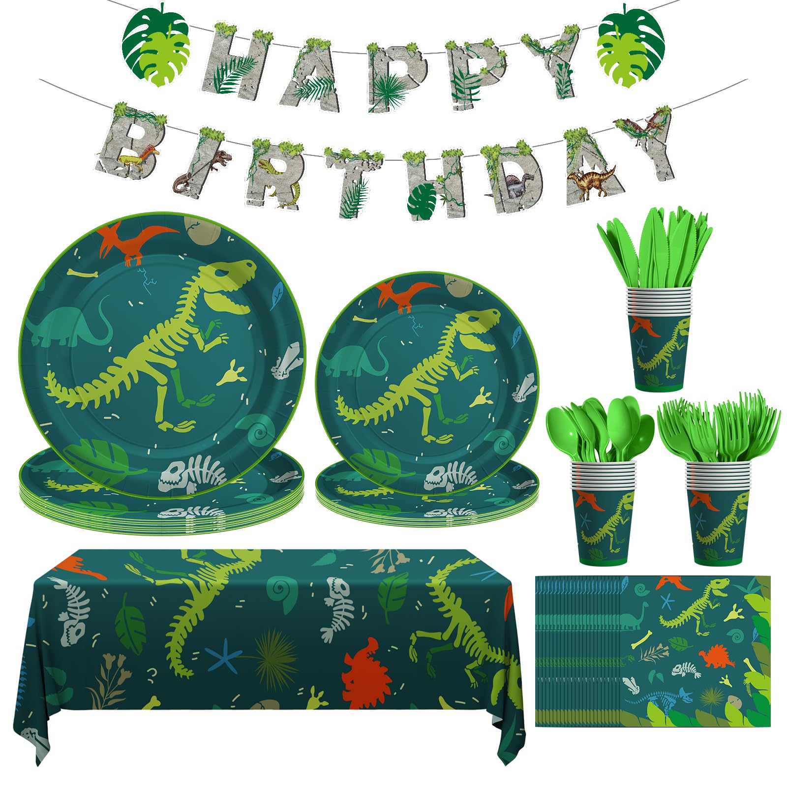 Cecnamt dinosaur banner for birthday party decor and photo moments