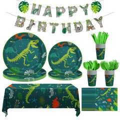 Cecnamt dinosaur banner for birthday party decor and photo moments