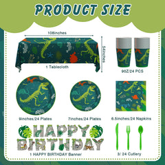 Cecnamt dinosaur 9-inch plates provide sturdy, spill-resistant table setting