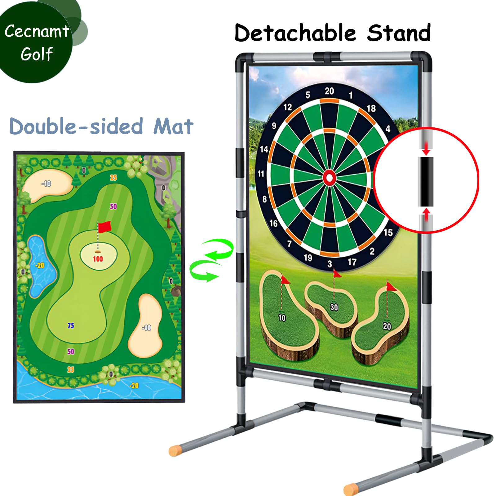 Cecnamt double-sided hitting mat provides versatile practice options
