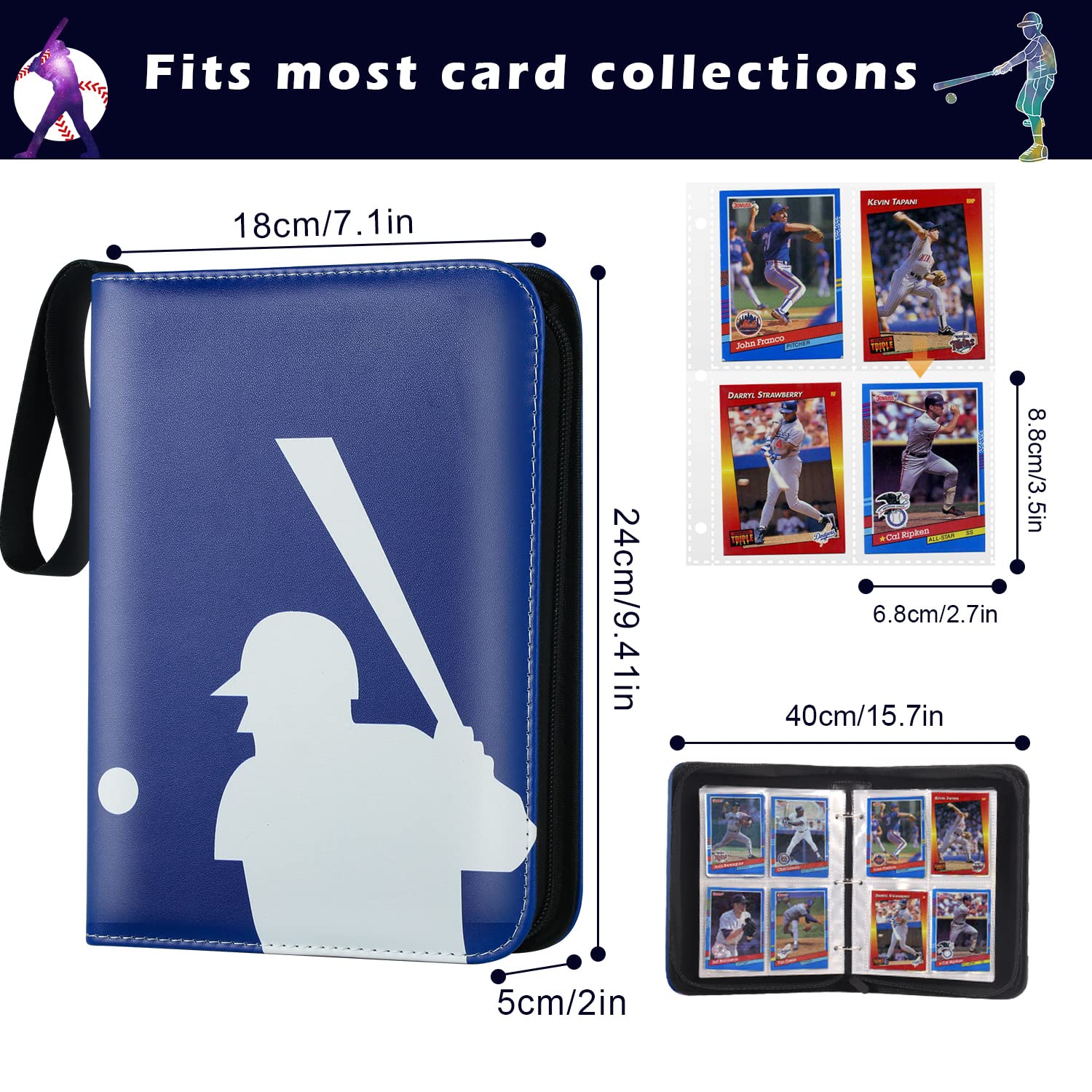 CECOKESO 4-pocket layout fits standard-size cards for quick organization.