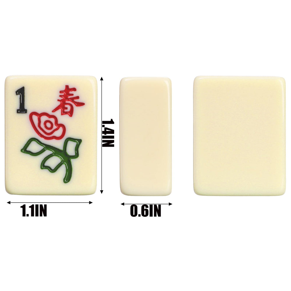 Cedilis mahjong dice included for authentic gameplay.