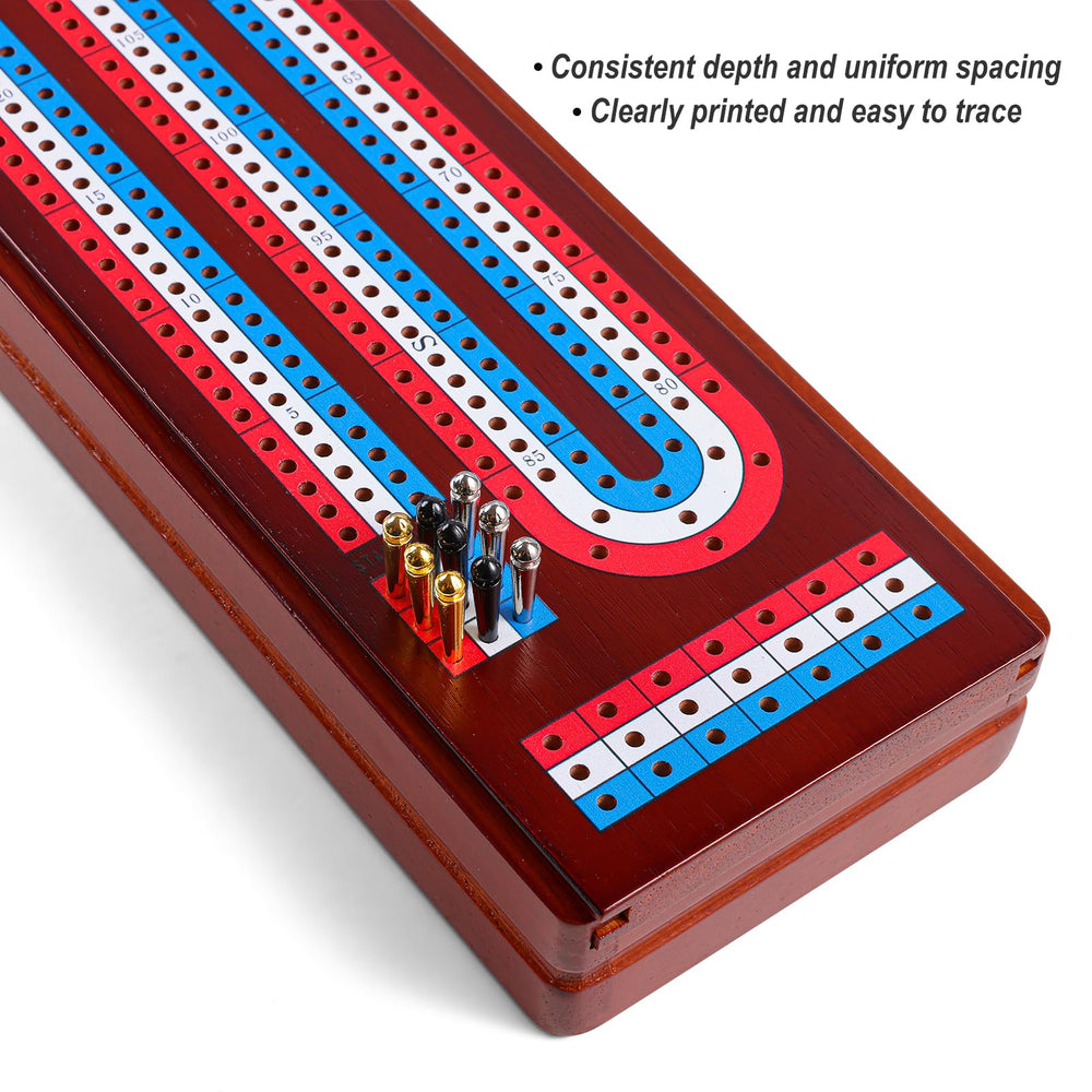 Ceebyfa cribbage board's smooth wood finish enhances grip and tactile satisfaction during play.