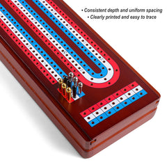 Ceebyfa cribbage board's smooth wood finish enhances grip and tactile satisfaction during play.