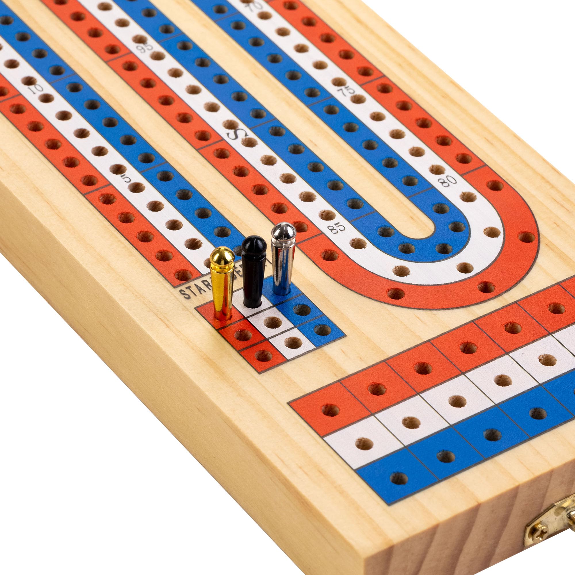 Ceebyfa cribbage card and instruction storage keeps pieces together.