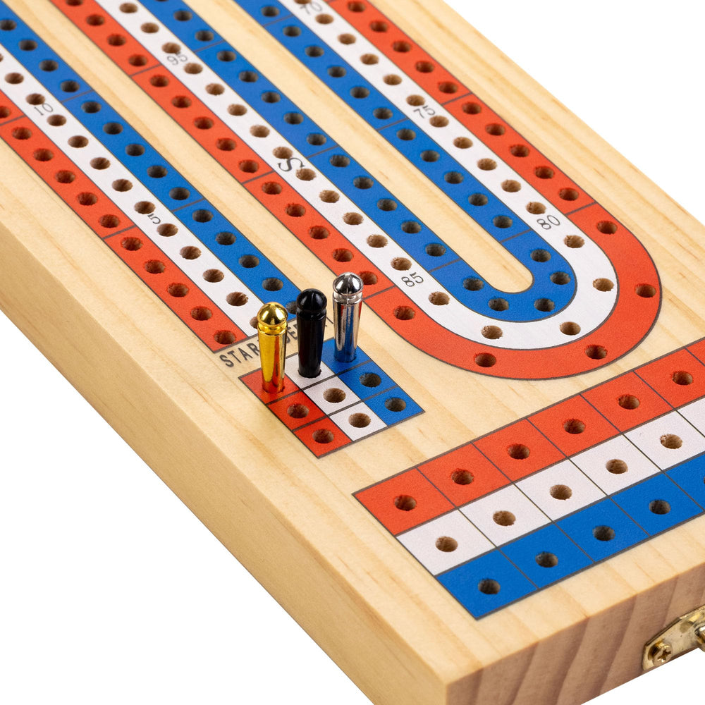 Ceebyfa cribbage card and instruction storage keeps pieces together.