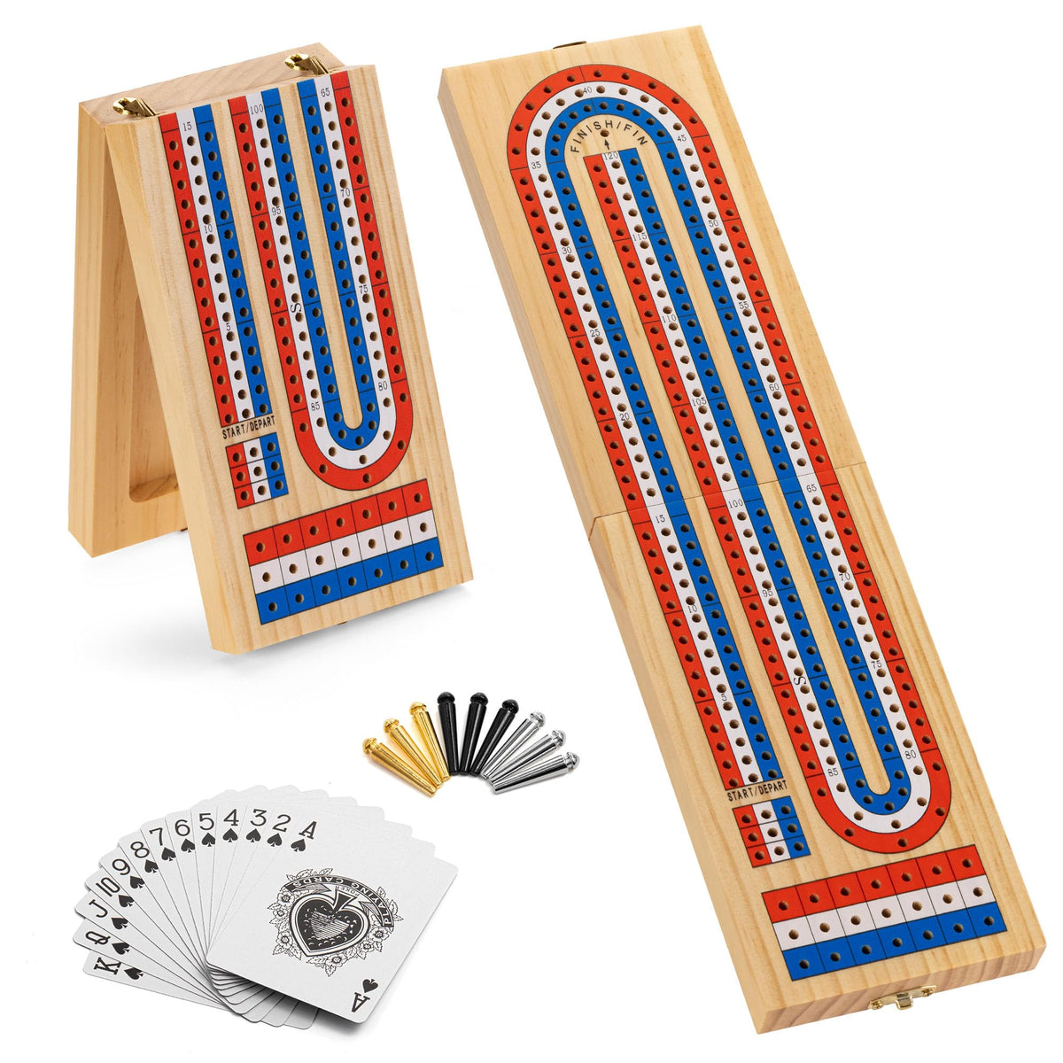 Ceebyfa foldable cribbage board compact design for travel.