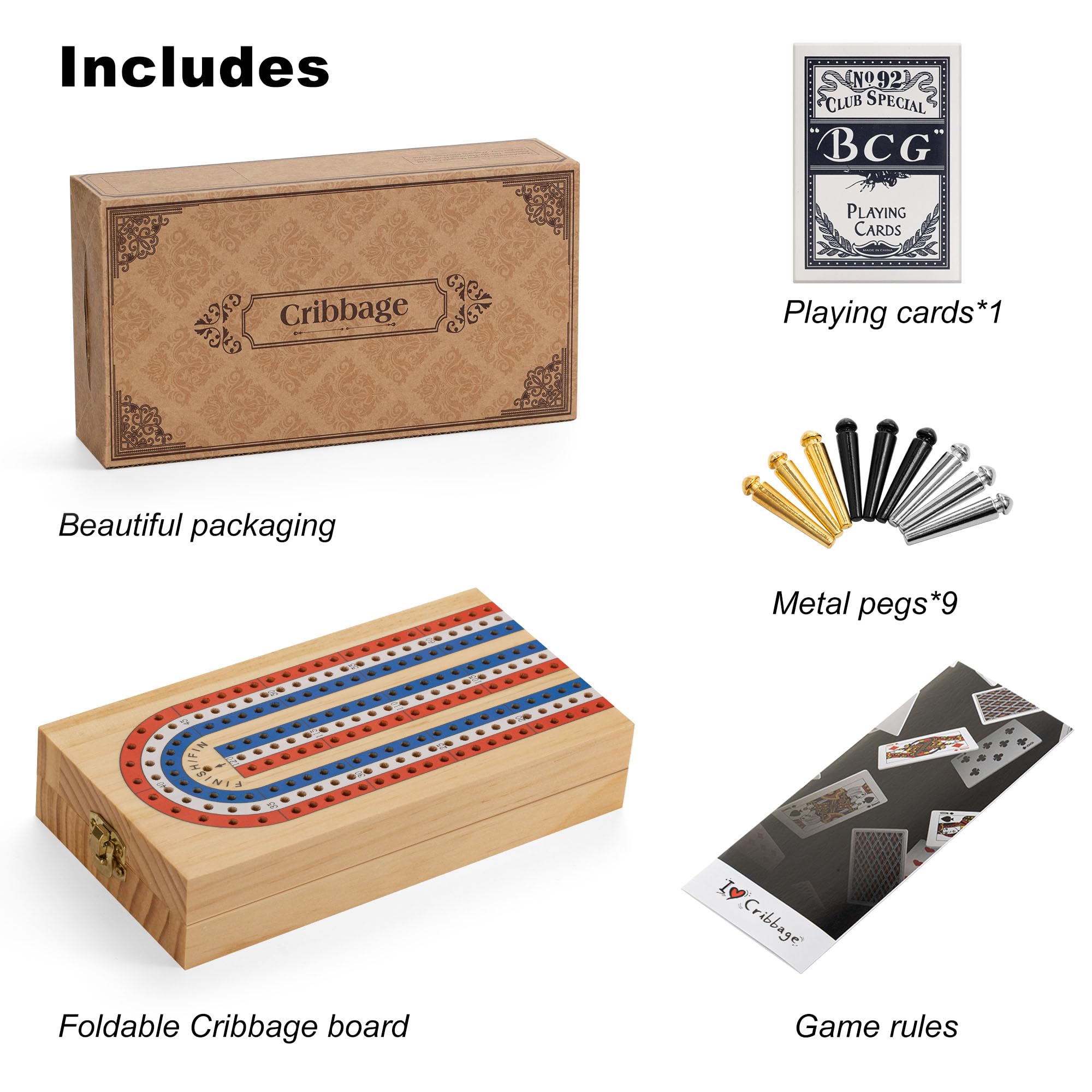 Ceebyfa foldable cribbage board family-friendly evenings.