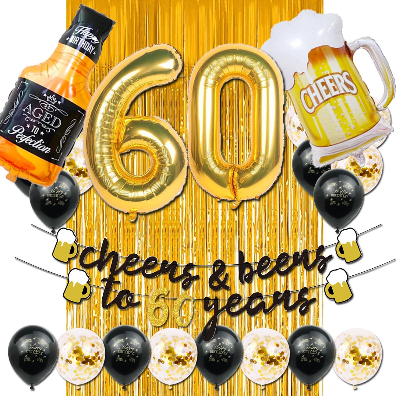Cefanty large bottle balloon serves as a playful party focal point.