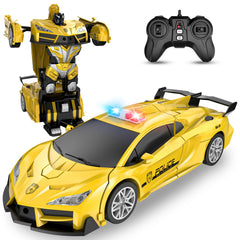 CEGOUFUN remote control car transforming into robot mode for imaginative play