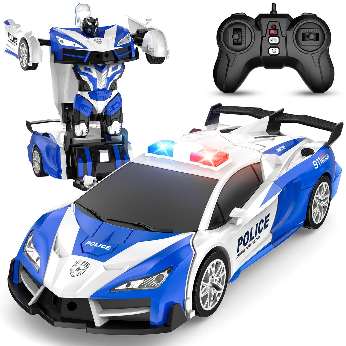 CEGOUFUN transforming RC car visual for seamless car-to-robot play.