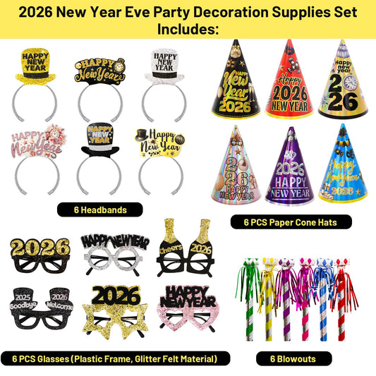 Ceiba Tree paper-headbands-6-pack, playful NYE accents for celebrations.