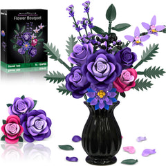 Ciesa Purple Roses Bouquet Blocks for gothic decor and long-lasting display.