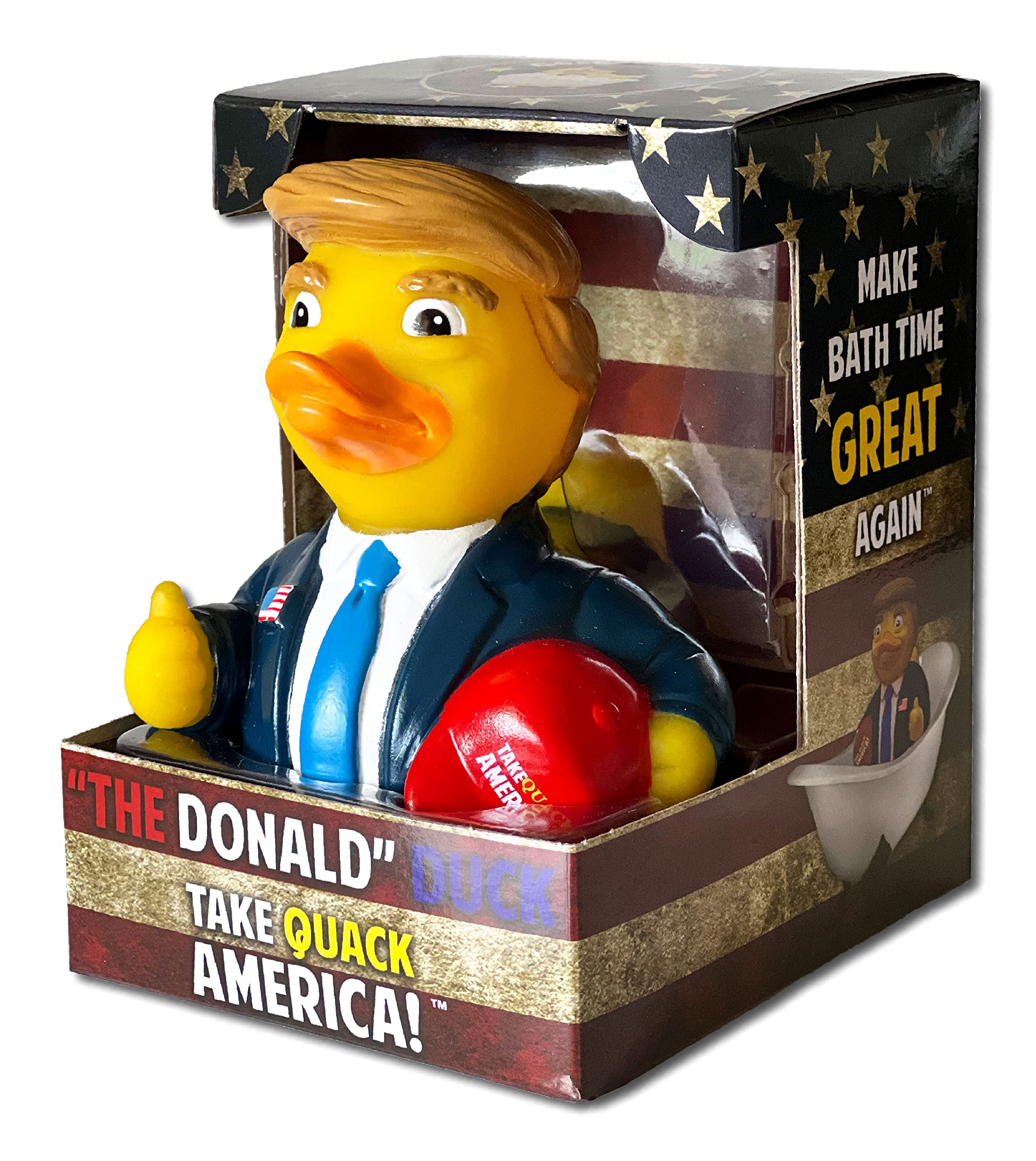 CelebriDucks USA-designed sculpted duck with crisp details for display