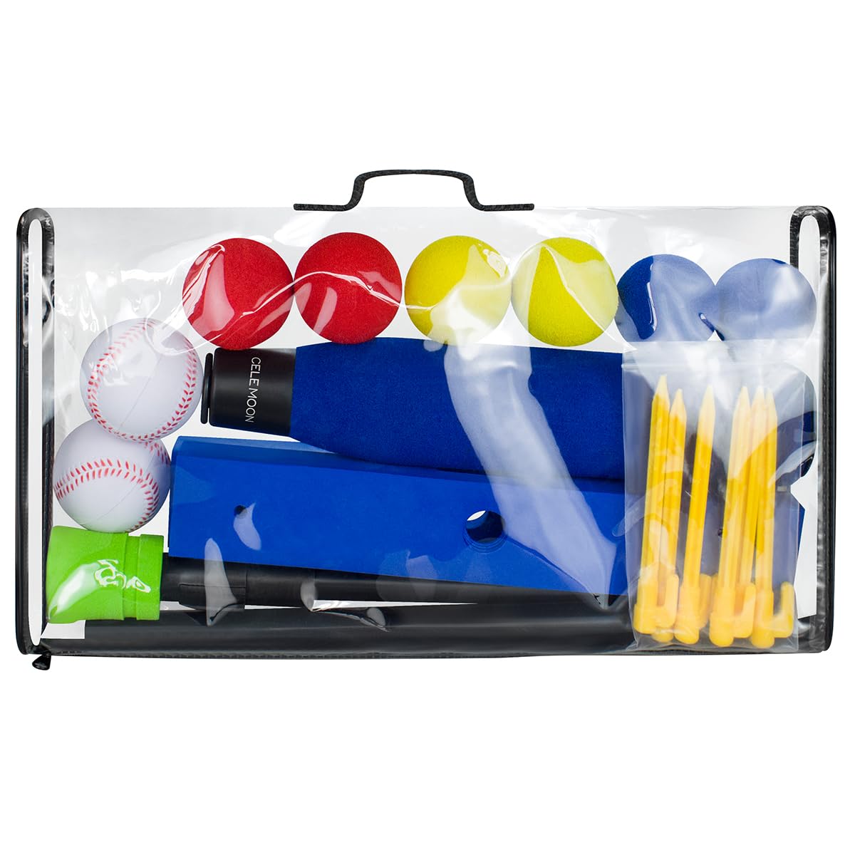 CeleMoon kids playing - indoor outdoor fun with safe baseball play.