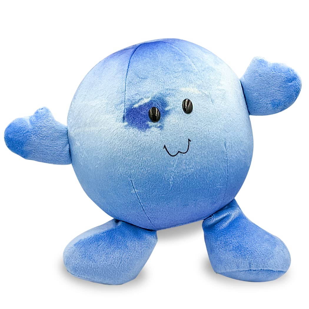 Celestial Buddies Neptune Buddy blue planet plush, soft and huggable for cozy play.