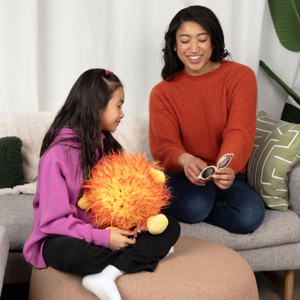 Educational tag on Sun Buddy offers quick sun facts to spark curiosity.