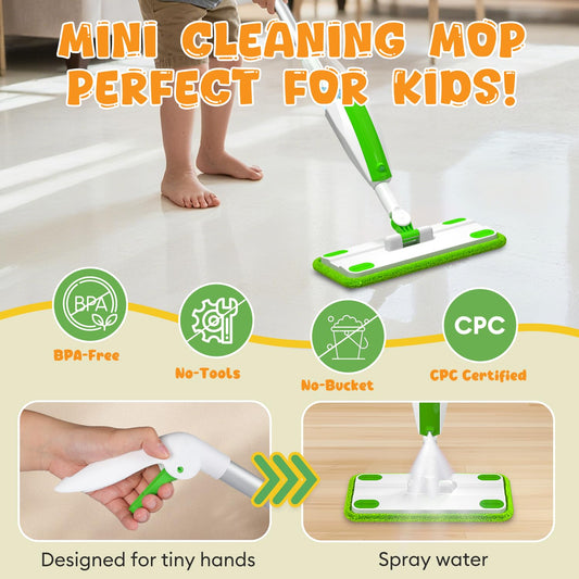 Cellulera Montessori-learning-mini-cleaning-set promotes practical life skills through play.