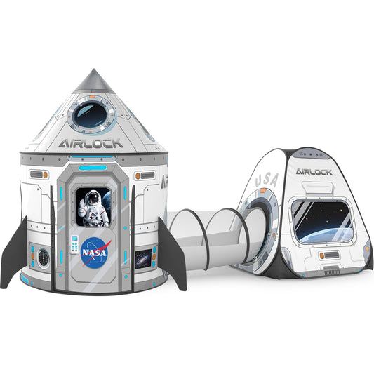Celontry rocket play tent exterior with space design for imaginative play