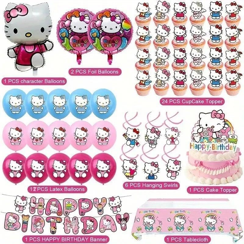 Celunhasev Hello Kitty latex balloons brighten party space and photos