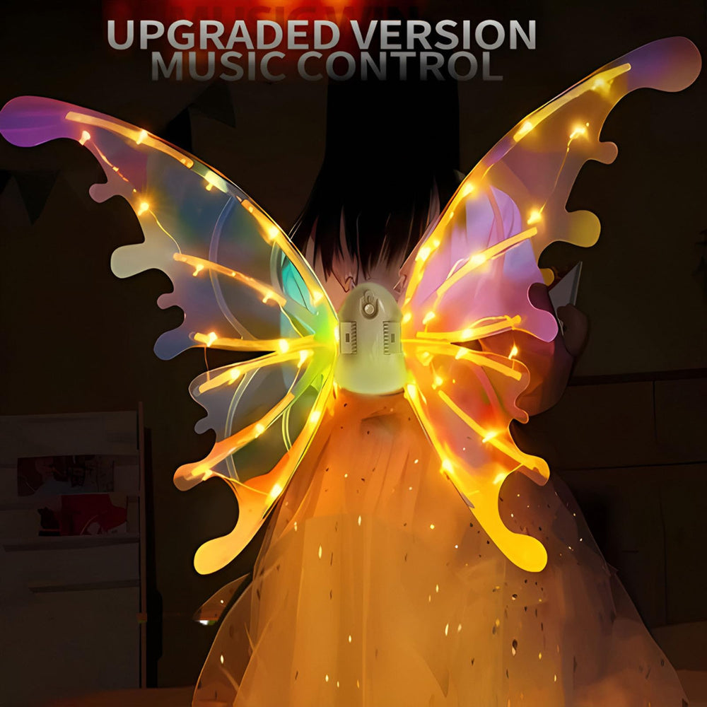 CEMIRK Electric Fairy Wings with music enhance pretend play and performance