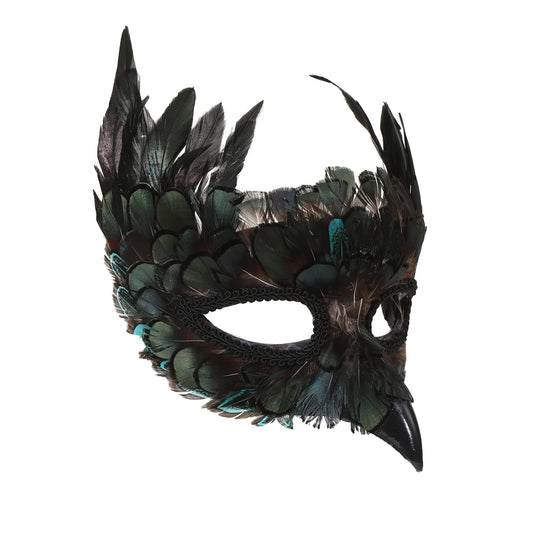 CENFPOLA beak nose mask with ribbons around the eyes for immersive Halloween costumes