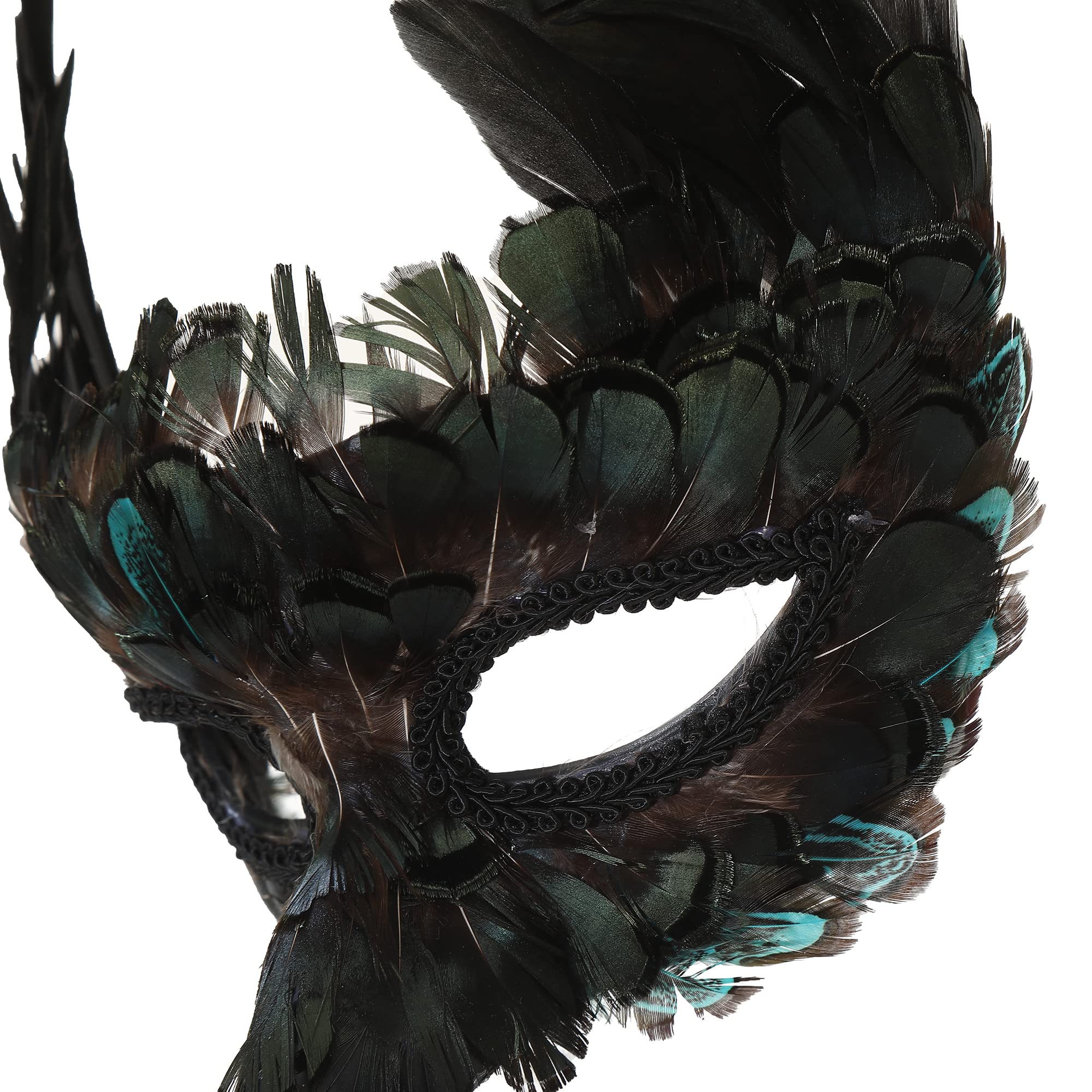 CENFPOLA feather masquerade mask ideal for carnivals, parties, and photo shoots