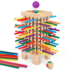Centtechi Montessori board game tower on wooden base promoting spatial skills