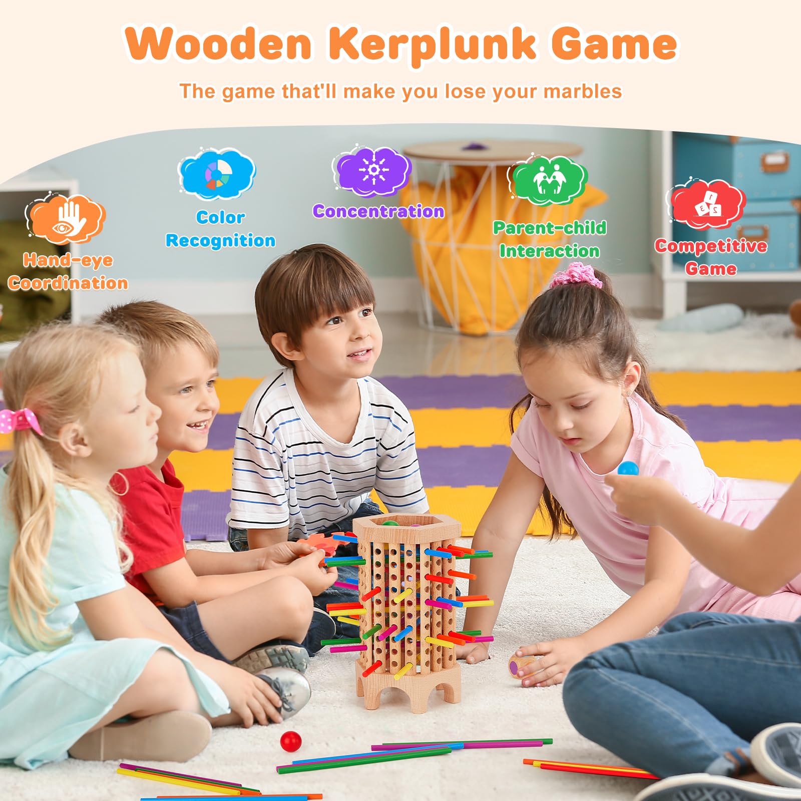Centtechi Montessori colorful sticks showcase tactile counting and sorting