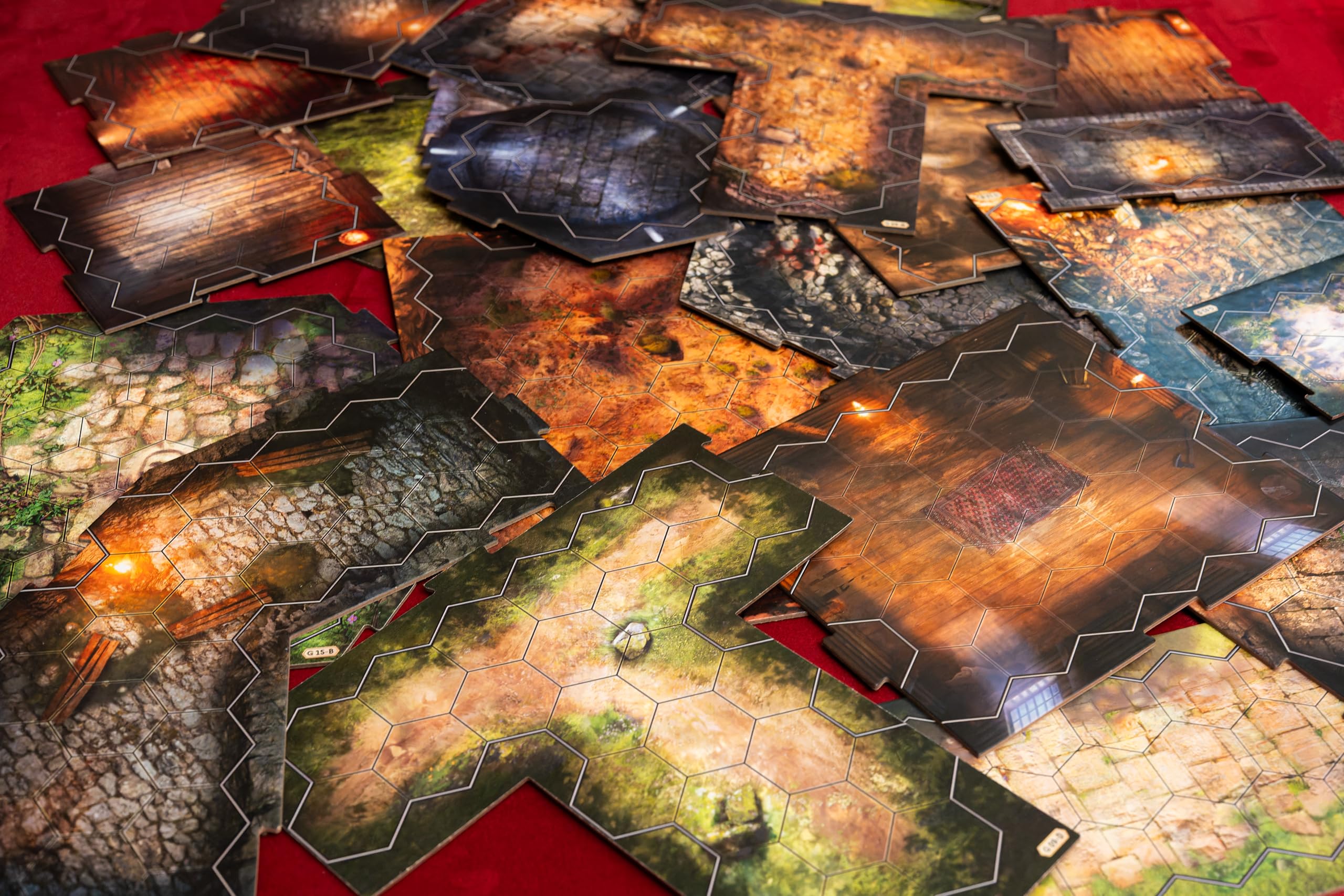 Cephalofair Gloomhaven card deck and markers organize actions for strategy.