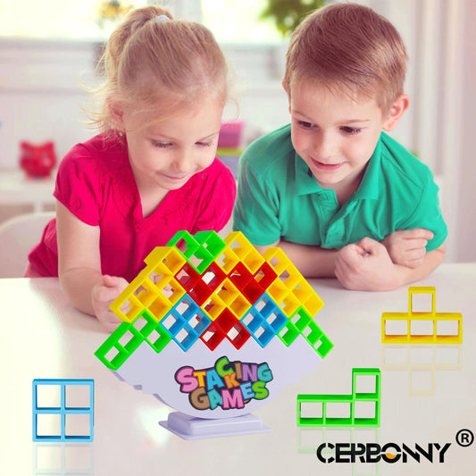 CERBONNY Tetra Tower blocks set up to showcase balance challenge