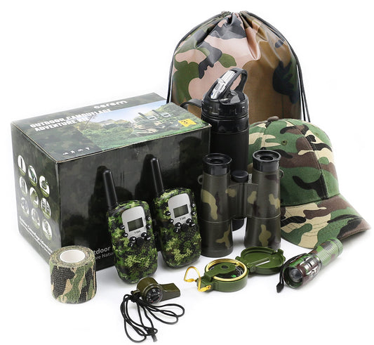 CEREM Kids Explorer walkie-talkies with lanyards for quick team communication on outdoor adventures.