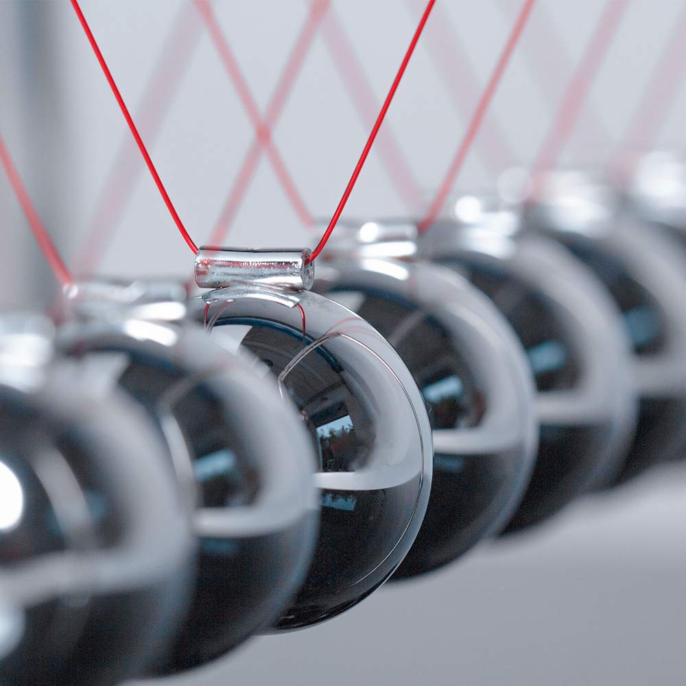 CERROPI Newton cradle balls aligned captures smooth oscillation ideal for stress-free breaks
