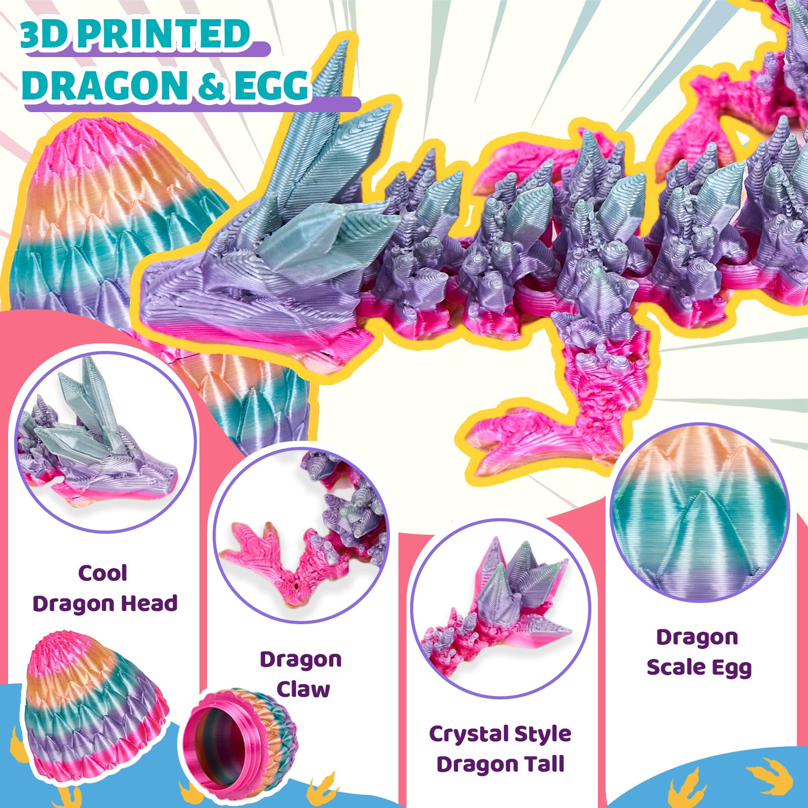 Cessfle gift-ready dragon egg delights kids and teens on birthdays or holidays.