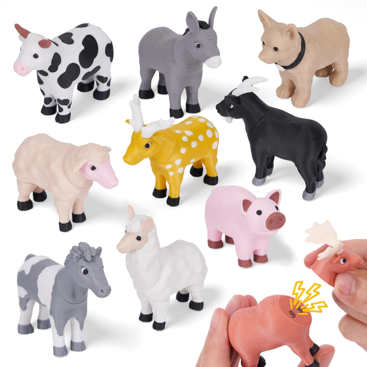 Cessfle magnetic animal pieces collection for open-ended play and creativity.