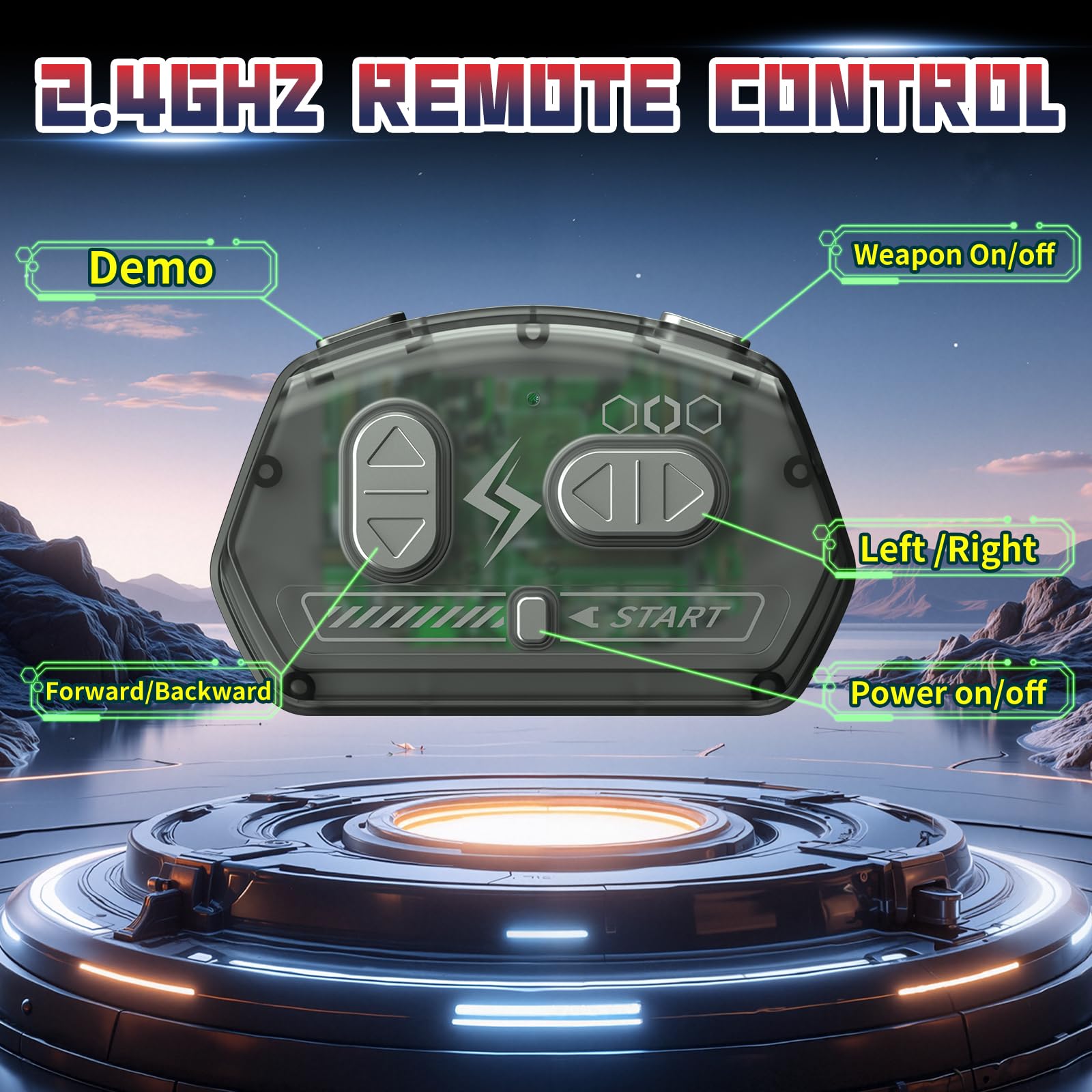 Cetuai 2.4GHz wireless remote showing stable control.