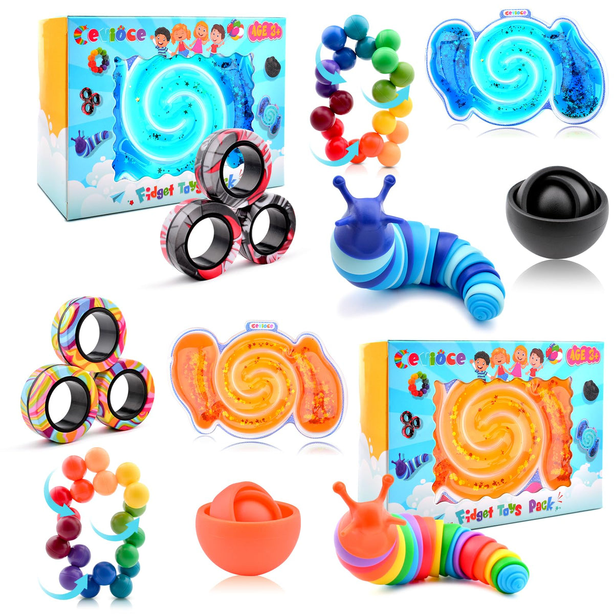 Cevioce fidget gyro toy for focused play and stress relief