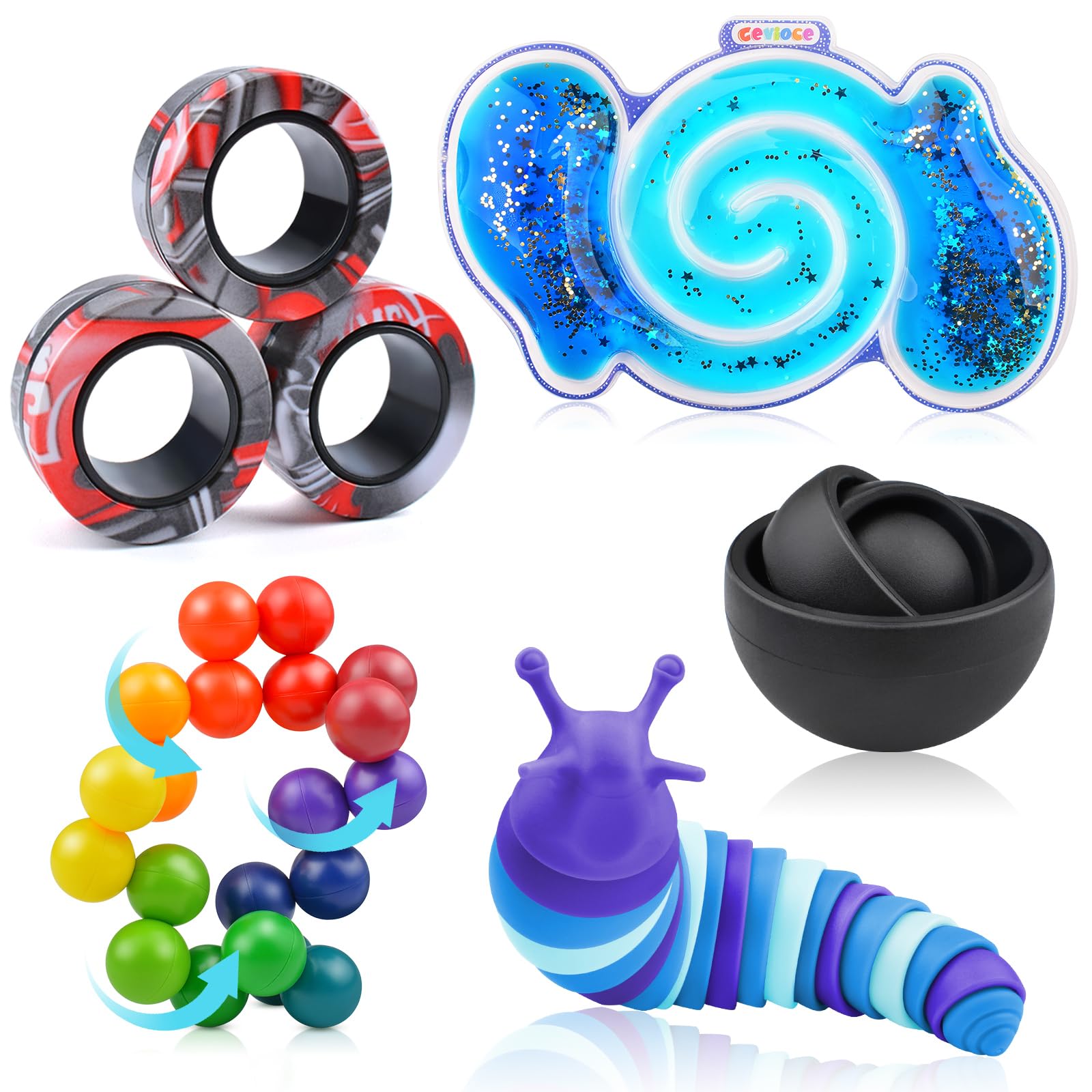 Cevioce fidget gyro toy helps focus and tactile engagement.