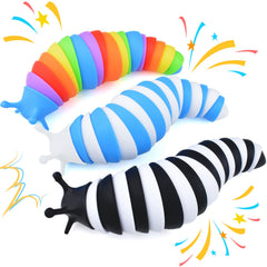 Cevioce fidget slug toy close-up showing a soft tactile grip for stress relief.