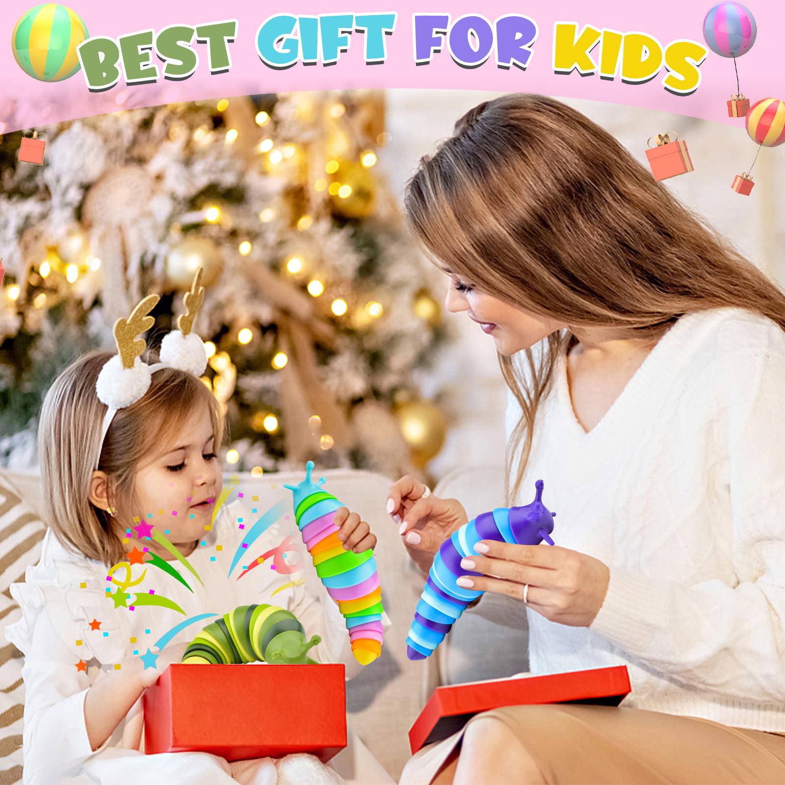 Cevioce Sensory Slug Toy gift set ideal for party favors.