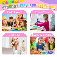 Cevioce Sensory Slug Toy fits in pocket for on-the-go calm.