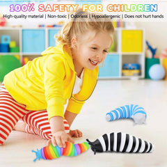 Cevioce slug toy in play scene suitable for travel and classroom use.