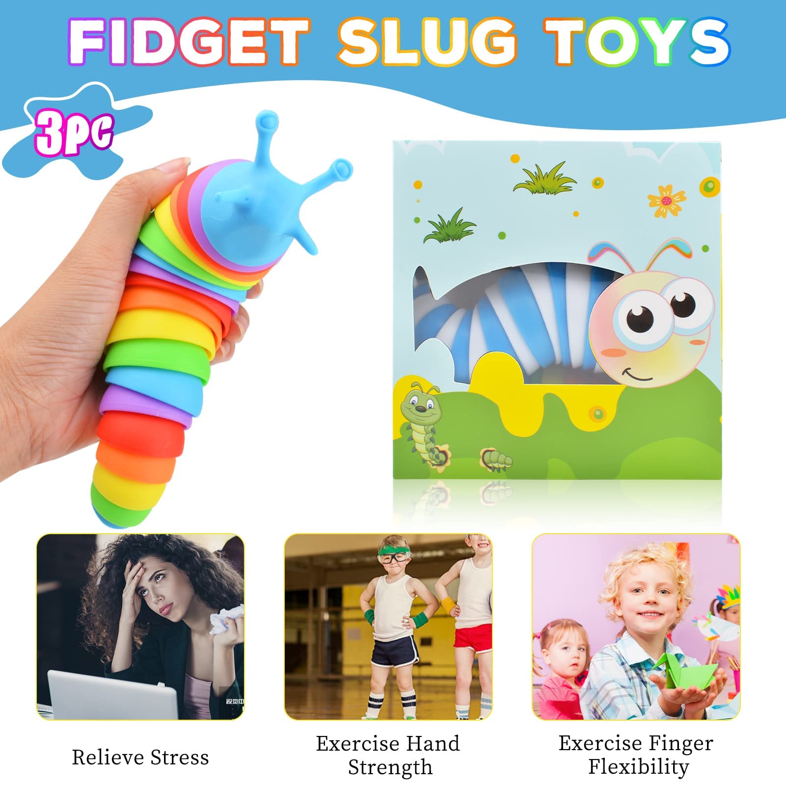 Cevioce slug toy portable size on desk perfect for quick decompression.