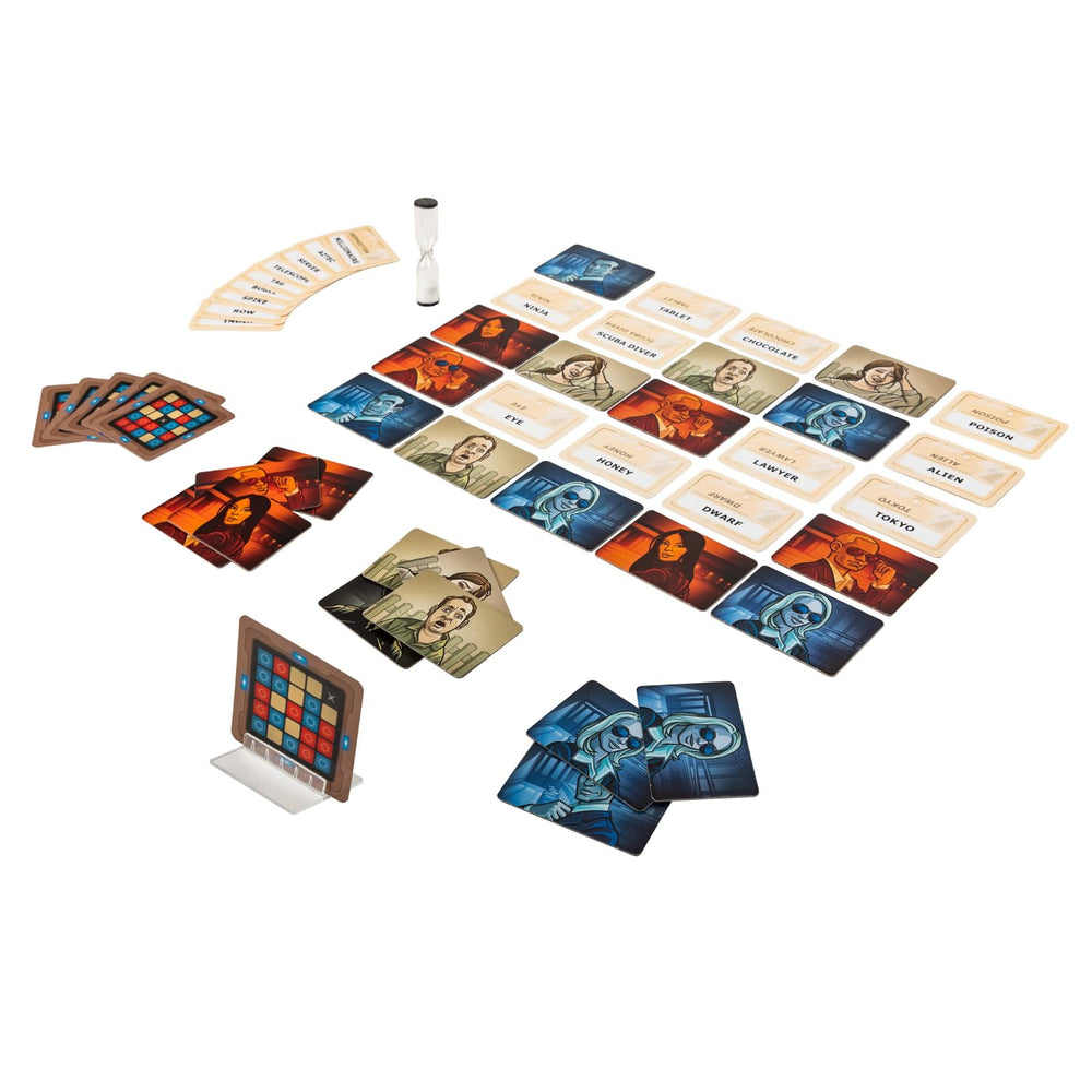CGE Codenames agent cards in two colors support team clues