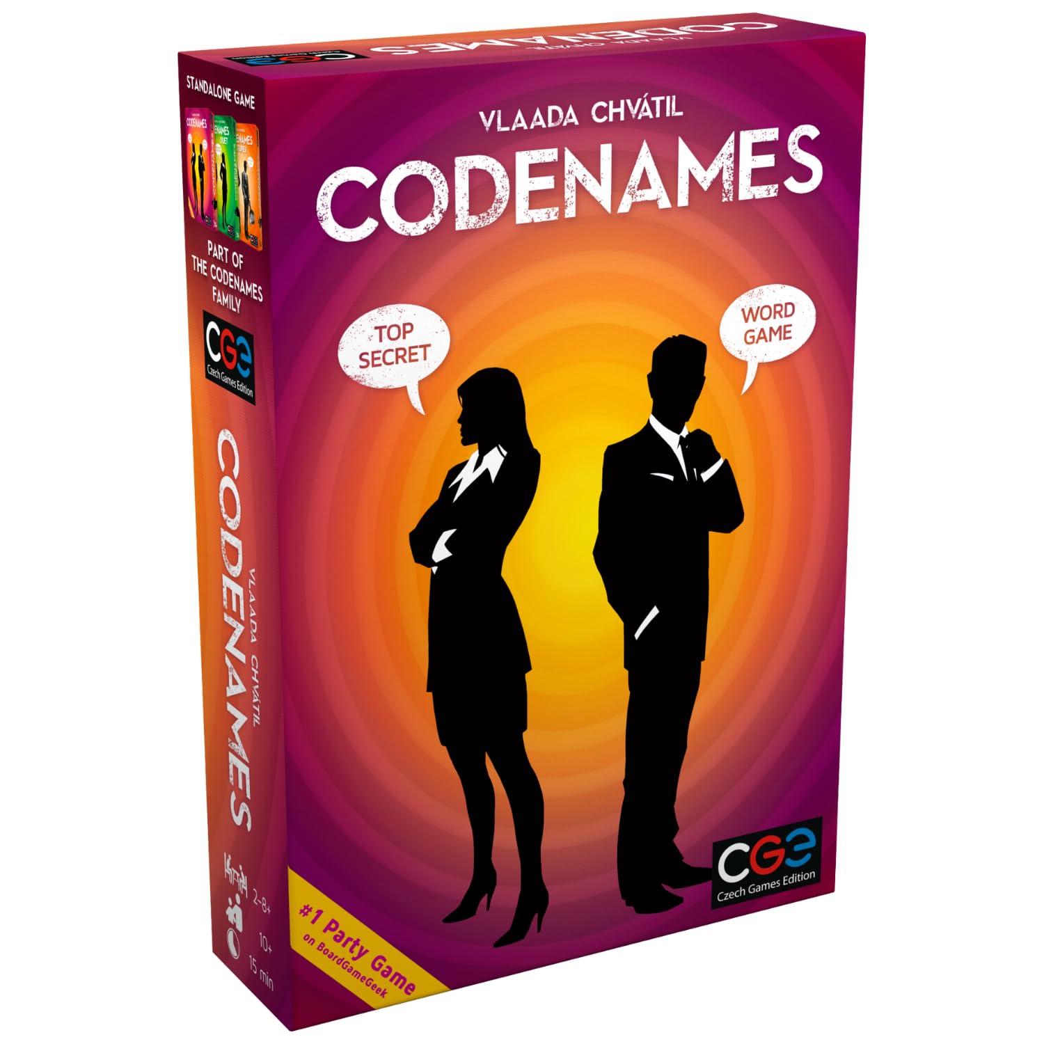 CGE Codenames on table for party play and group fun