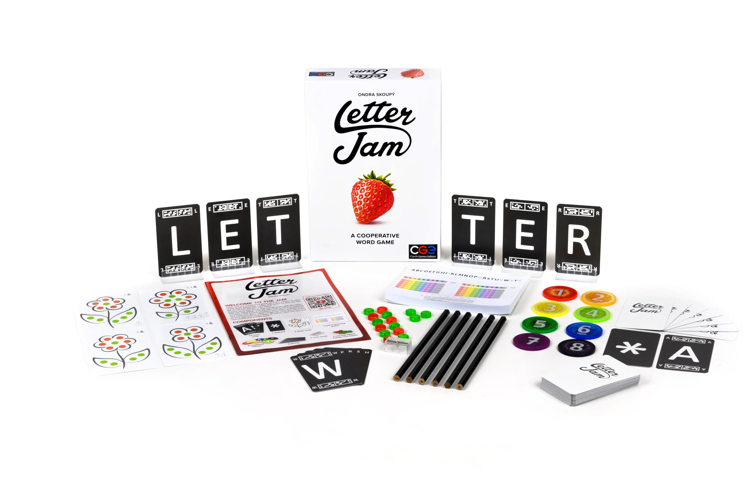 CGE Letter Jam weighted poker chips cue clues and signaling