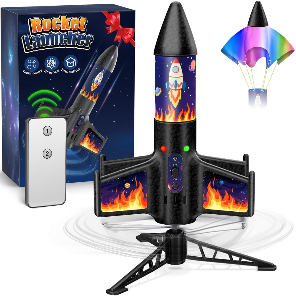 CGGSNDF rocket launcher on a 150ft flight mode for safe outdoor play
