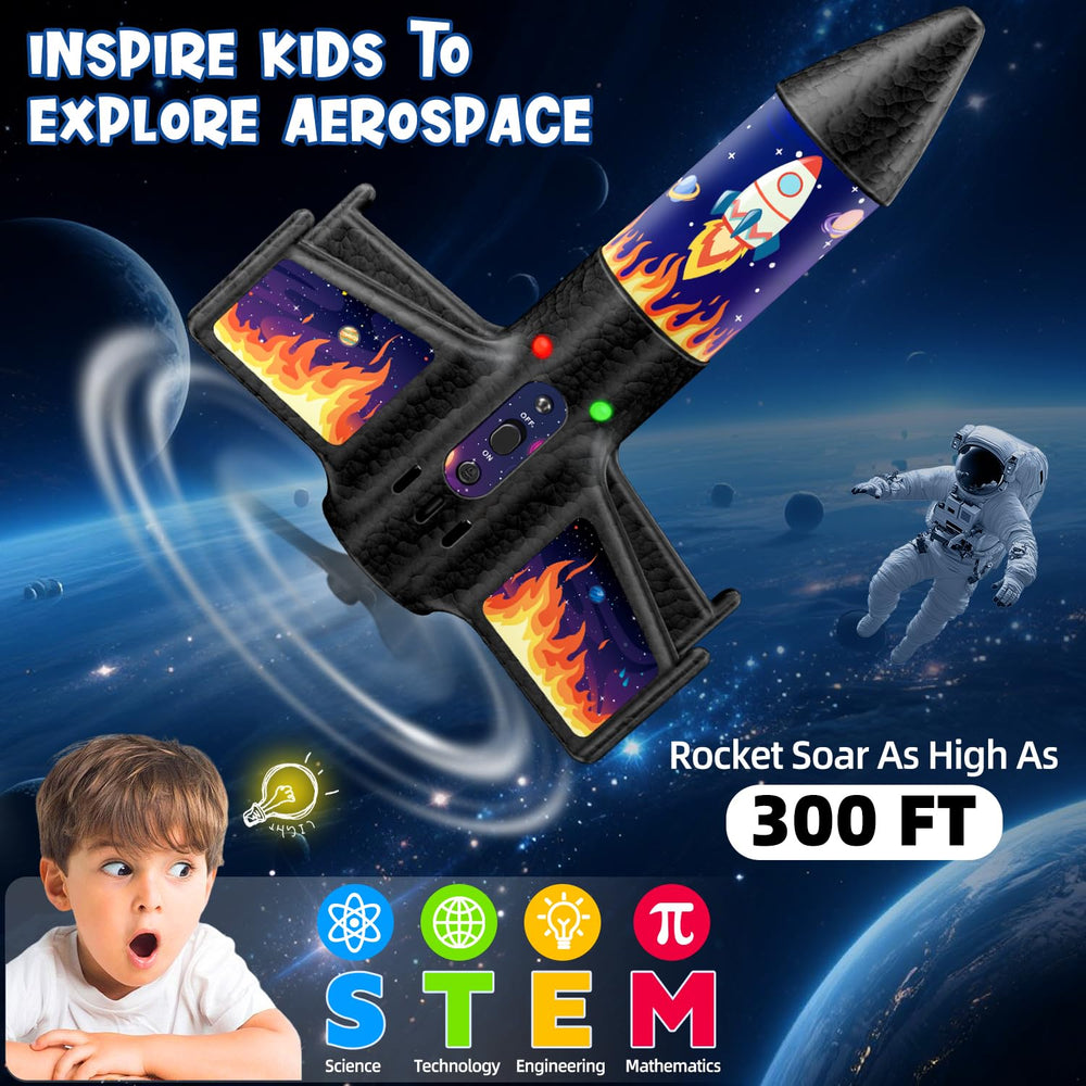 CGGSNDF rocket launcher with 300ft flight for extended outdoor excitement